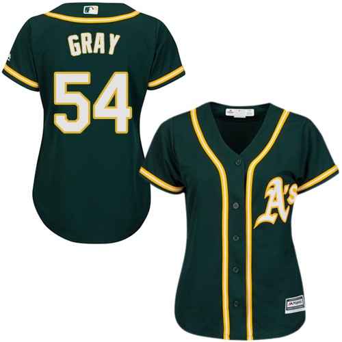 Athletics #54 Sonny Gray Green Alternate Women's Stitched MLB Jersey